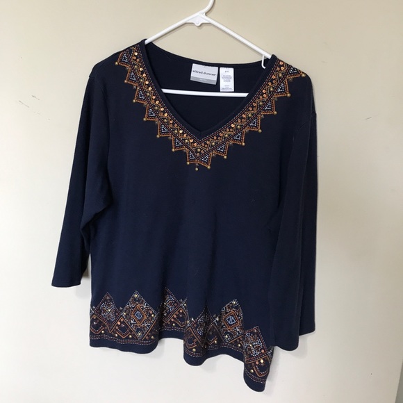 Blue Top With Bead Detail - Picture 1 of 2